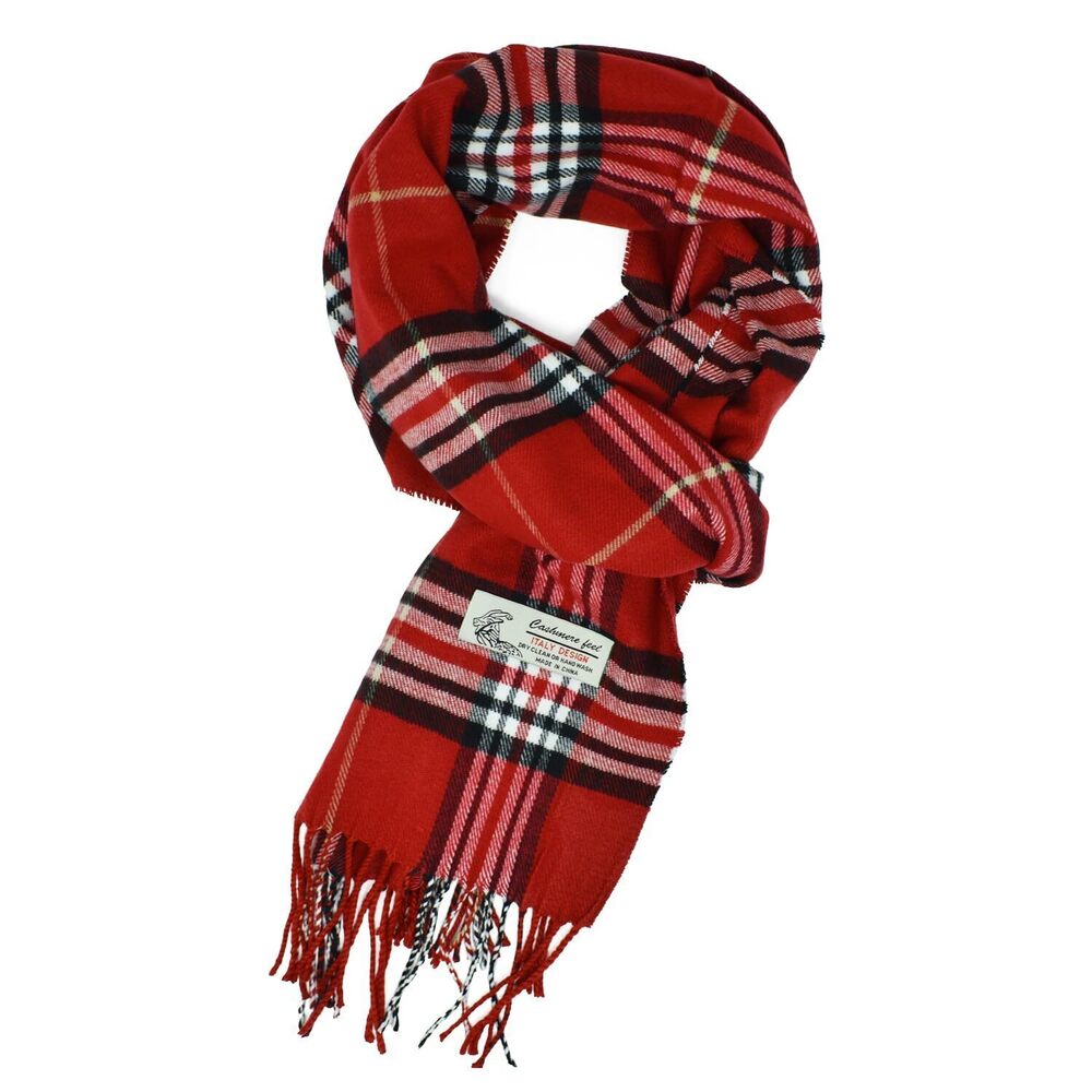 3843 Unisex Classic Tartan Plaid Winter Scarf Soft Cashmere Feel 72"x12"